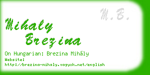 mihaly brezina business card